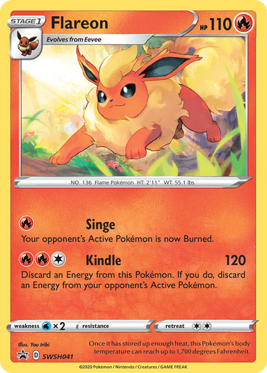 Carta Flareon SWSH041/307 do set SWSH Black Star Promos — Pokémon TCG | Bynx