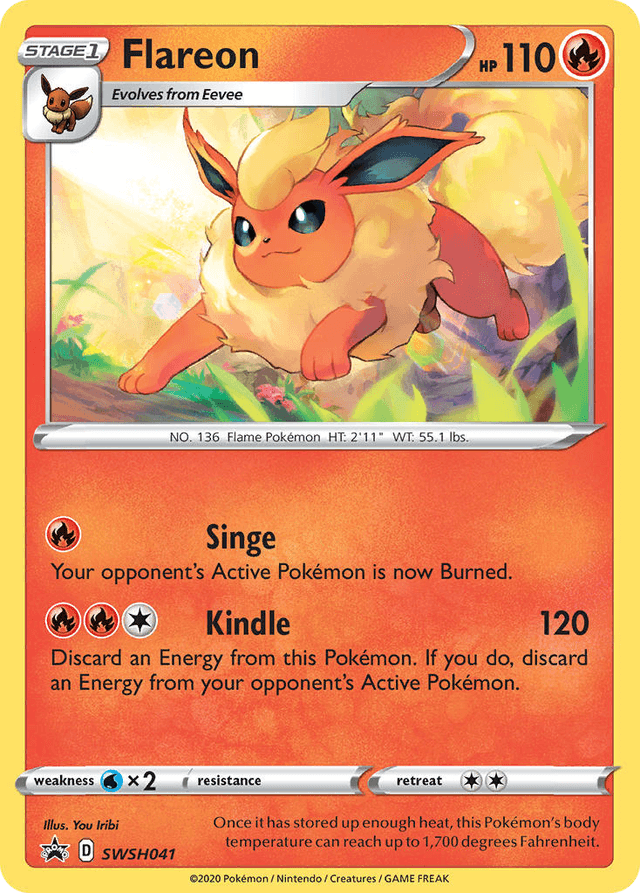 Carta Flareon SWSH041/307 do set SWSH Black Star Promos — Pokémon TCG | Bynx