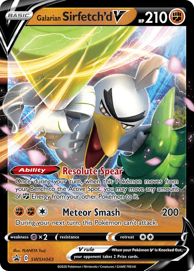 Carta Galarian Sirfetch'd V SWSH043/307 do set SWSH Black Star Promos — Pokémon TCG | Bynx