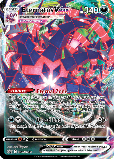 Carta Eternatus VMAX SWSH045/307 do set SWSH Black Star Promos — Pokémon TCG | Bynx