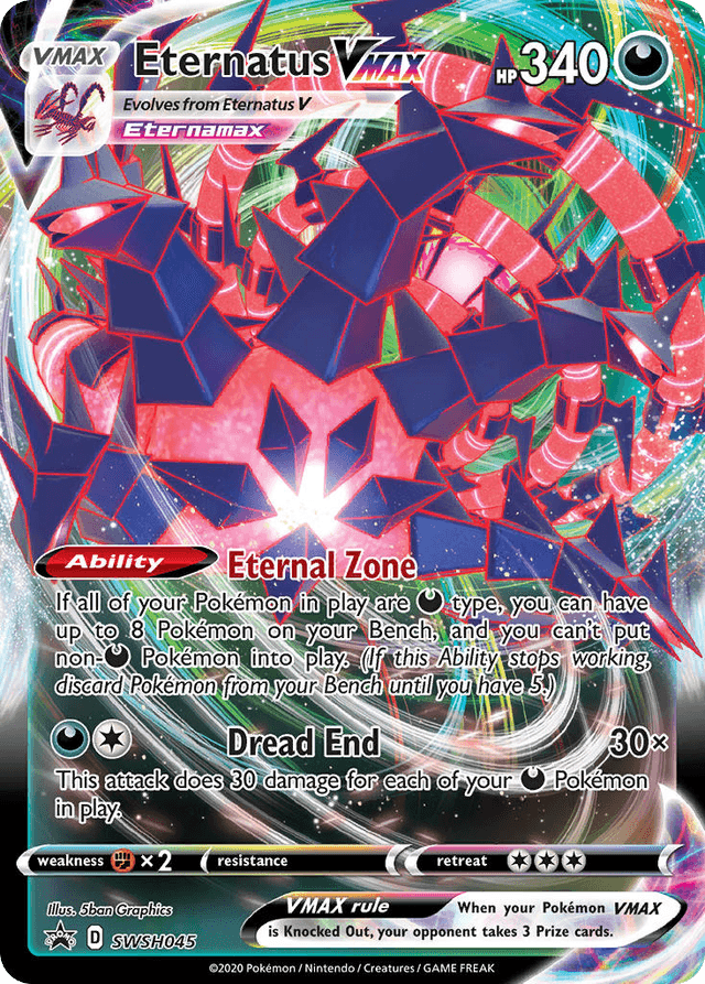 Carta Eternatus VMAX SWSH045/307 do set SWSH Black Star Promos — Pokémon TCG | Bynx