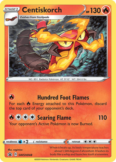 Carta Centiskorch SWSH048/307 do set SWSH Black Star Promos — Pokémon TCG | Bynx