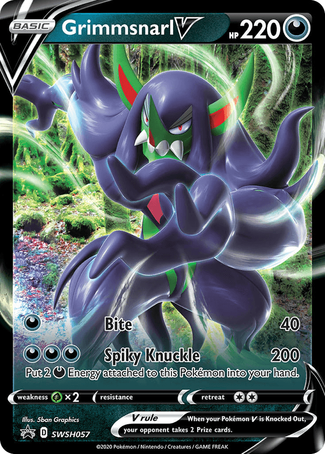 Carta Grimmsnarl V SWSH057/307 do set SWSH Black Star Promos — Pokémon TCG | Bynx