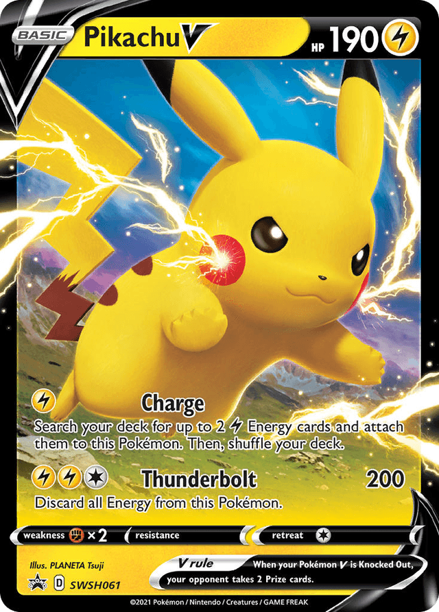 Carta Pikachu V SWSH061/307 do set SWSH Black Star Promos — Pokémon TCG | Bynx