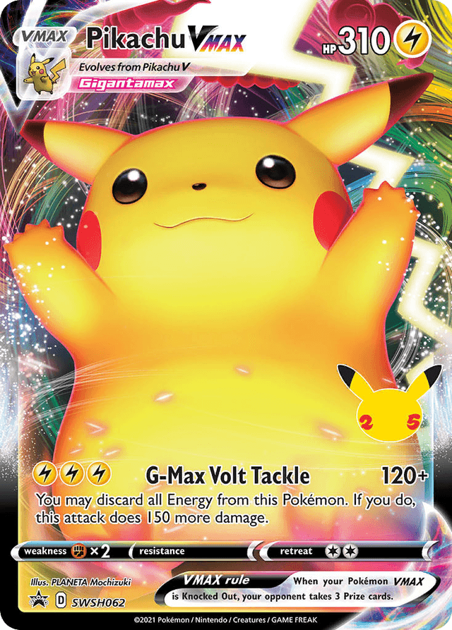 Carta Pikachu VMAX SWSH062/307 do set SWSH Black Star Promos — Pokémon TCG | Bynx