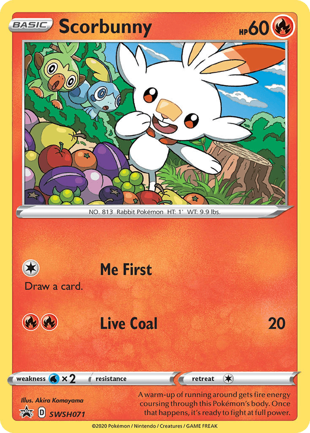 Carta Scorbunny SWSH071/307 do set SWSH Black Star Promos — Pokémon TCG | Bynx