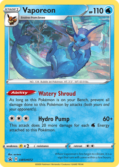 Vaporeon SWSH072 — SWSH Black Star Promos