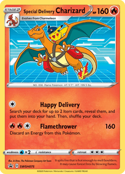 Special Delivery Charizard SWSH075 — SWSH Black Star Promos