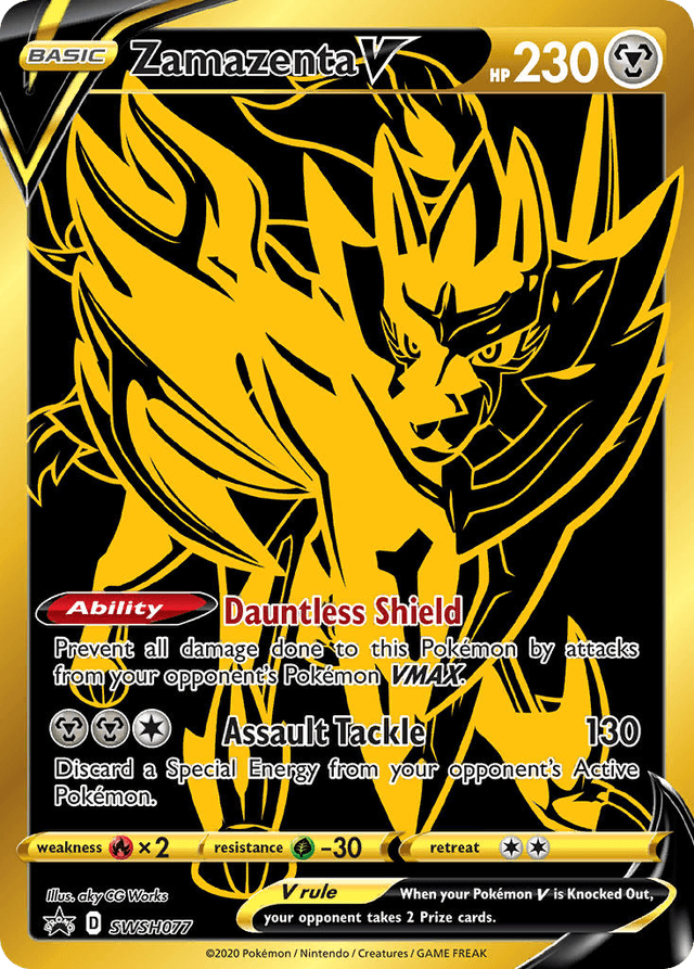 Carta Zamazenta V SWSH077/307 do set SWSH Black Star Promos — Pokémon TCG | Bynx