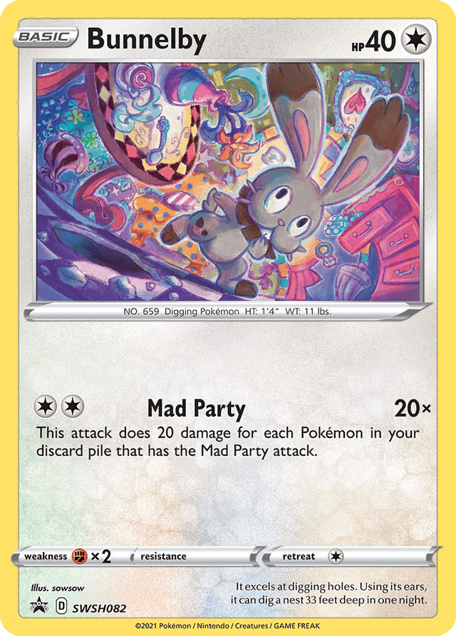 Carta Bunnelby SWSH082/307 do set SWSH Black Star Promos — Pokémon TCG | Bynx