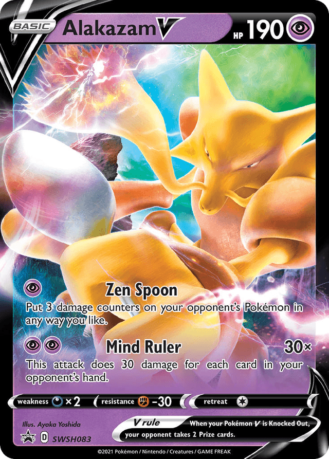 Carta Alakazam V SWSH083/307 do set SWSH Black Star Promos — Pokémon TCG | Bynx
