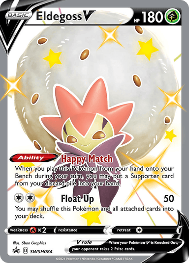 Carta Eldegoss V SWSH084/307 do set SWSH Black Star Promos — Pokémon TCG | Bynx