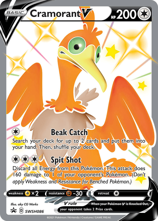 Carta Cramorant V SWSH086/307 do set SWSH Black Star Promos — Pokémon TCG | Bynx