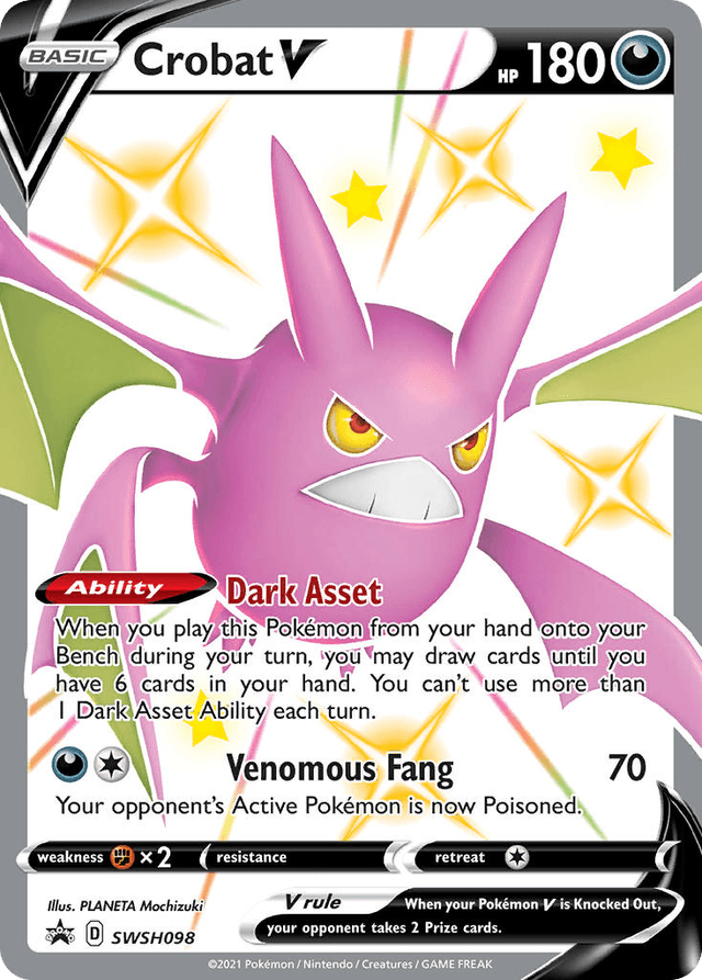 Carta Crobat V SWSH098/307 do set SWSH Black Star Promos — Pokémon TCG | Bynx