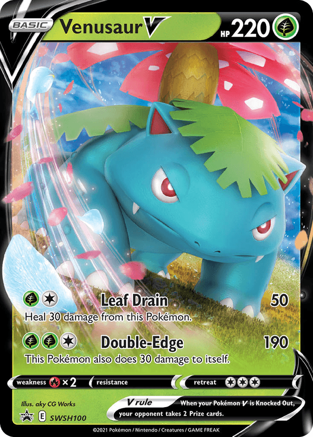Carta Venusaur V SWSH100/307 do set SWSH Black Star Promos — Pokémon TCG | Bynx