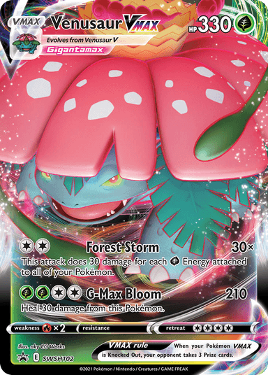 Carta Venusaur VMAX SWSH102/307 do set SWSH Black Star Promos — Pokémon TCG | Bynx