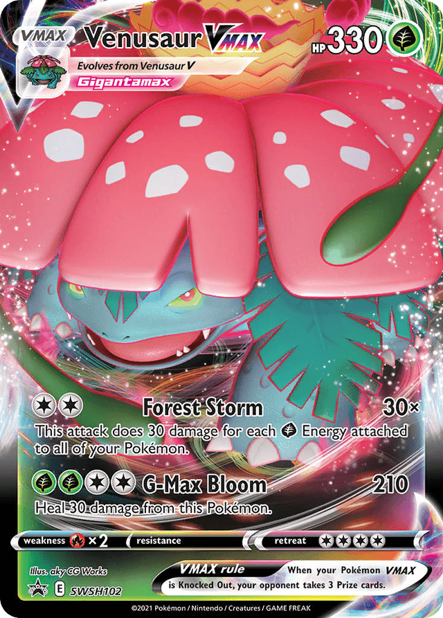 Carta Venusaur VMAX SWSH102/307 do set SWSH Black Star Promos — Pokémon TCG | Bynx