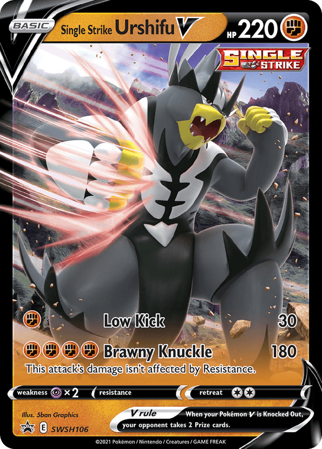 Carta Single Strike Urshifu V SWSH106/307 do set SWSH Black Star Promos — Pokémon TCG | Bynx