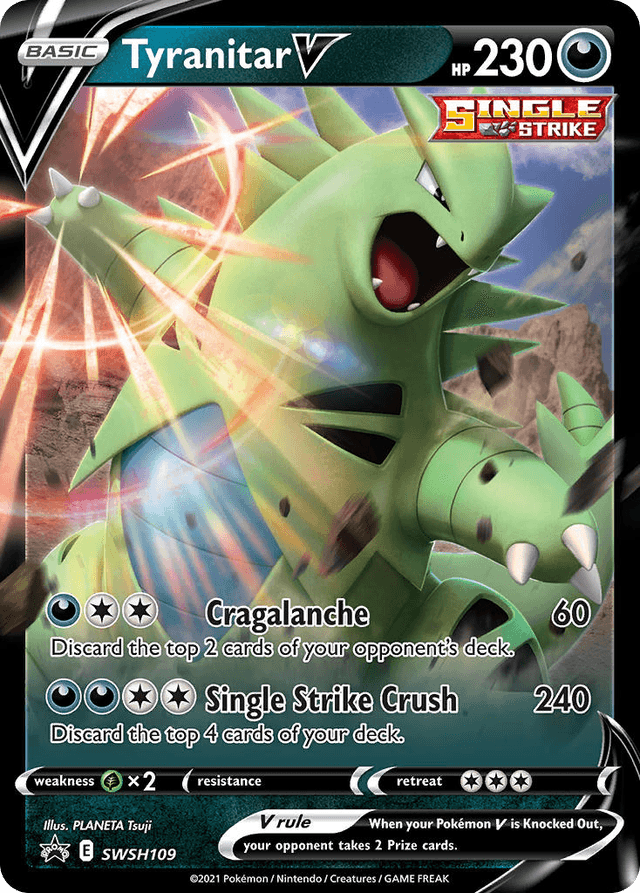 Carta Tyranitar V SWSH109/307 do set SWSH Black Star Promos — Pokémon TCG | Bynx