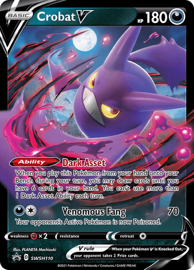 Carta Crobat V SWSH110/307 do set SWSH Black Star Promos — Pokémon TCG | Bynx