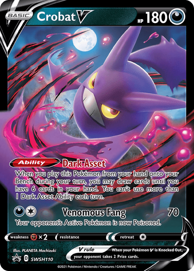 Carta Crobat V SWSH110/307 do set SWSH Black Star Promos — Pokémon TCG | Bynx