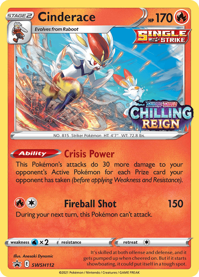 Carta Cinderace SWSH112/307 do set SWSH Black Star Promos — Pokémon TCG | Bynx