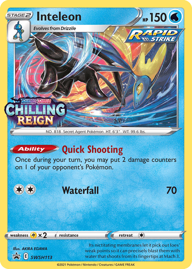 Carta Inteleon SWSH113/307 do set SWSH Black Star Promos — Pokémon TCG | Bynx
