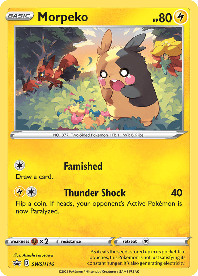Carta Morpeko SWSH116/307 do set SWSH Black Star Promos — Pokémon TCG | Bynx