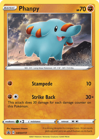 Carta Phanpy SWSH117/307 do set SWSH Black Star Promos — Pokémon TCG | Bynx