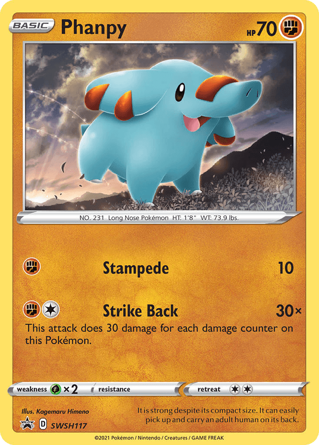 Carta Phanpy SWSH117/307 do set SWSH Black Star Promos — Pokémon TCG | Bynx