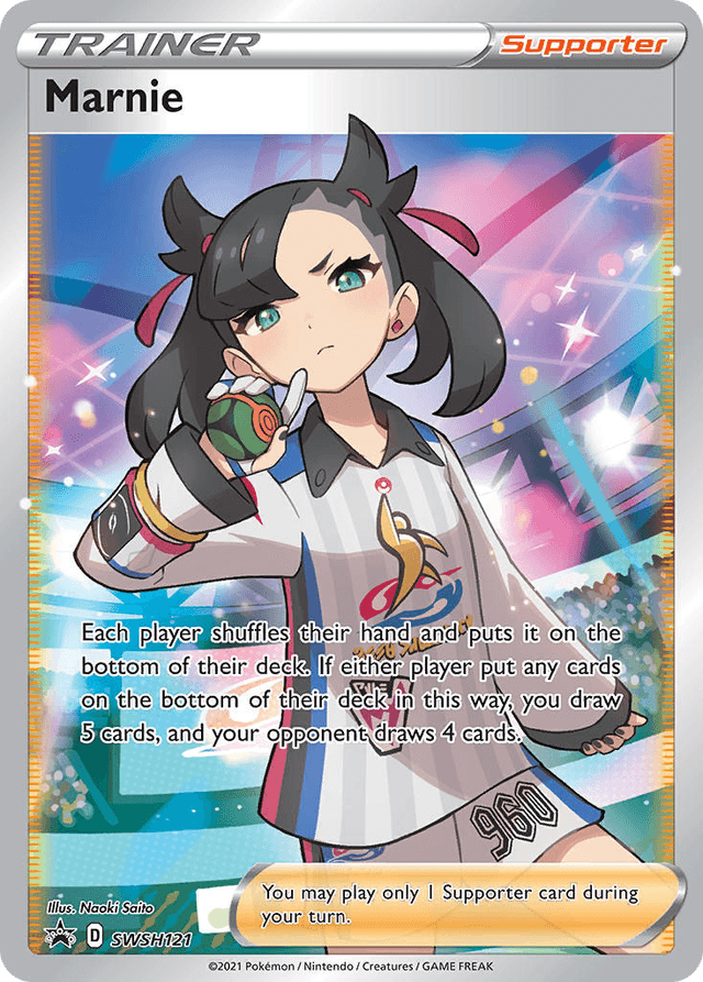 Carta Marnie SWSH121/307 do set SWSH Black Star Promos — Pokémon TCG | Bynx