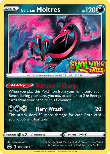 Carta Galarian Moltres SWSH125/307 do set SWSH Black Star Promos — Pokémon TCG | Bynx
