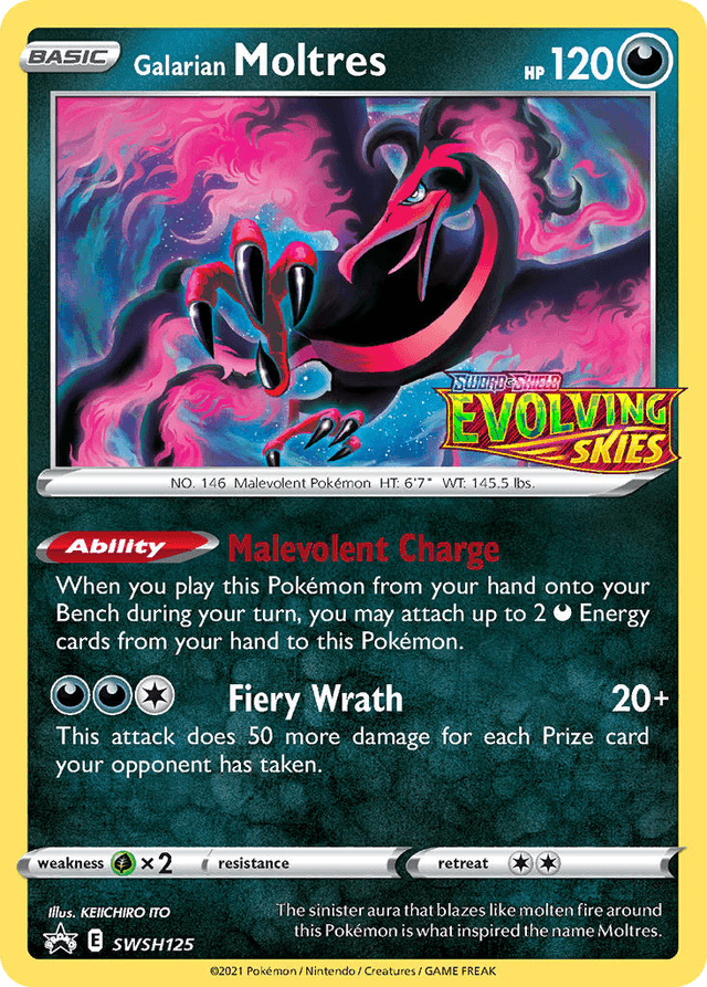 Carta Galarian Moltres SWSH125/307 do set SWSH Black Star Promos — Pokémon TCG | Bynx