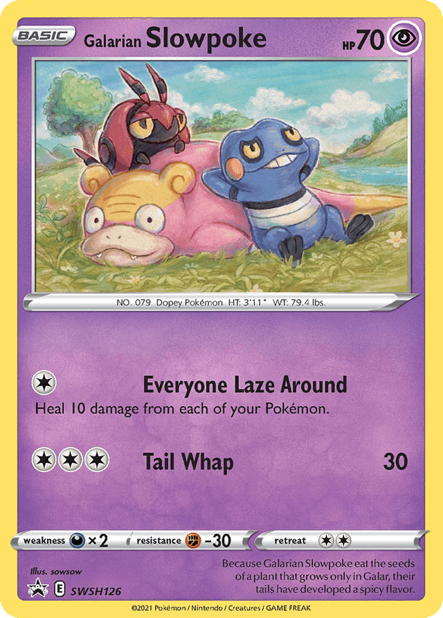 Carta Galarian Slowpoke SWSH126/307 do set SWSH Black Star Promos — Pokémon TCG | Bynx