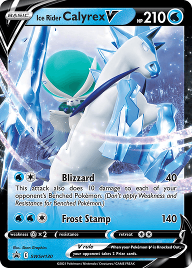 Carta Ice Rider Calyrex V SWSH130/307 do set SWSH Black Star Promos — Pokémon TCG | Bynx