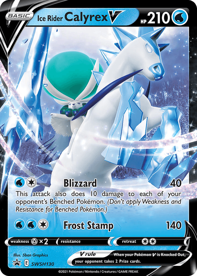 Carta Ice Rider Calyrex V SWSH130/307 do set SWSH Black Star Promos — Pokémon TCG | Bynx
