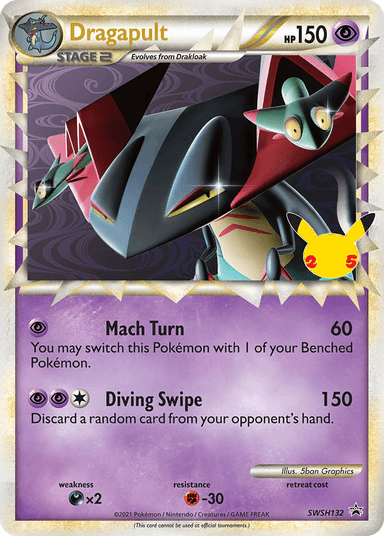 Carta Dragapult SWSH132/307 do set SWSH Black Star Promos — Pokémon TCG | Bynx