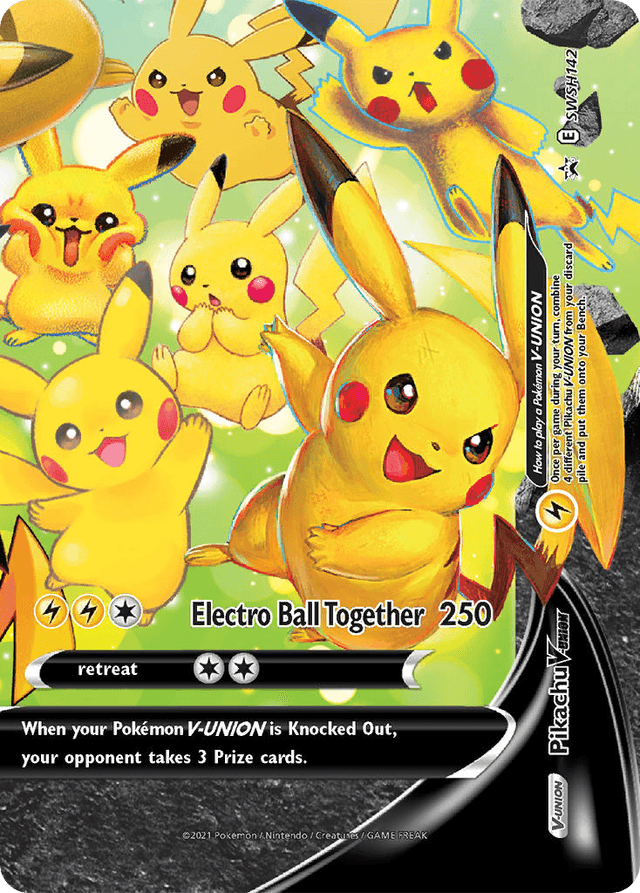 Carta Pikachu V-UNION SWSH142/307 do set SWSH Black Star Promos — Pokémon TCG | Bynx