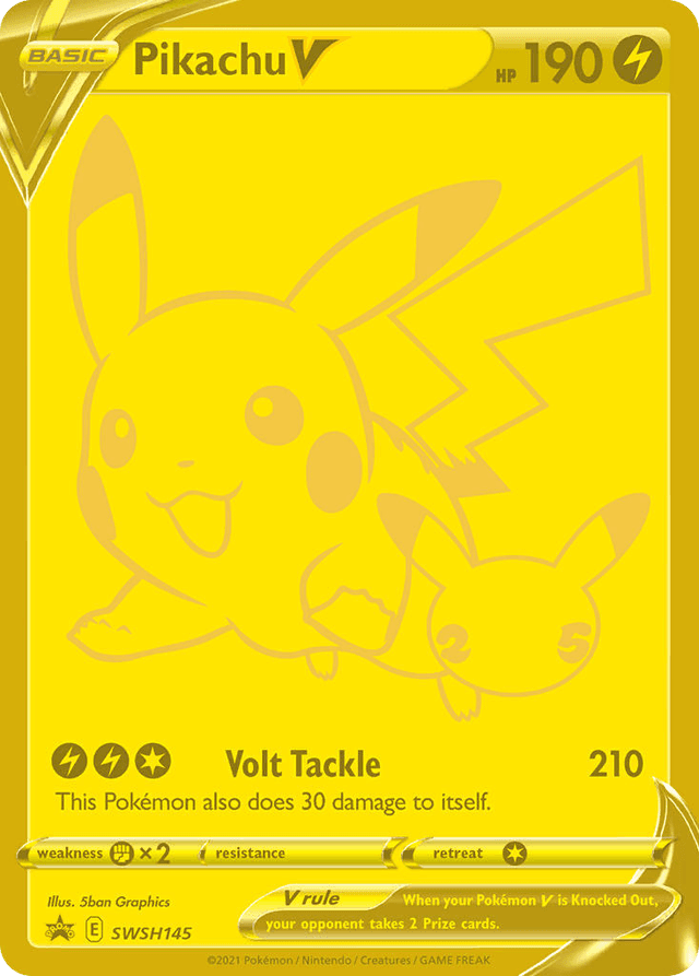 Carta Pikachu V SWSH145/307 do set SWSH Black Star Promos — Pokémon TCG | Bynx