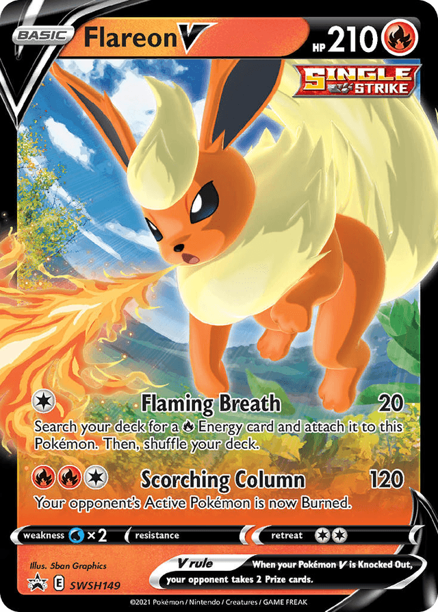 Carta Flareon V SWSH149/307 do set SWSH Black Star Promos — Pokémon TCG | Bynx