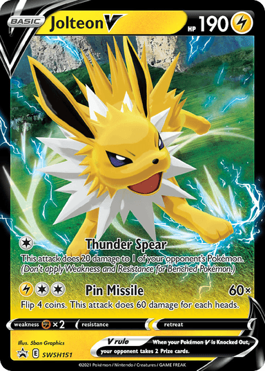 Carta Jolteon V SWSH151/307 do set SWSH Black Star Promos — Pokémon TCG | Bynx