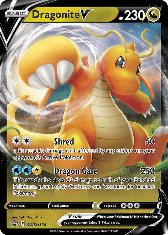 Carta Dragonite V SWSH154/307 do set SWSH Black Star Promos — Pokémon TCG | Bynx