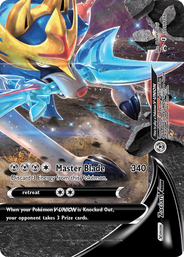Carta Zacian V-UNION SWSH166/307 do set SWSH Black Star Promos — Pokémon TCG | Bynx