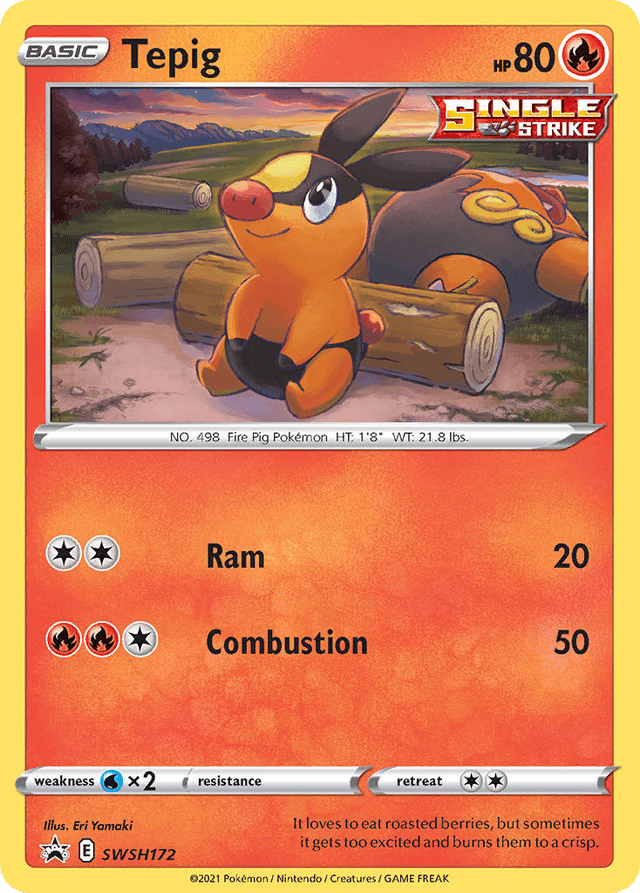 Carta Tepig SWSH172/307 do set SWSH Black Star Promos — Pokémon TCG | Bynx