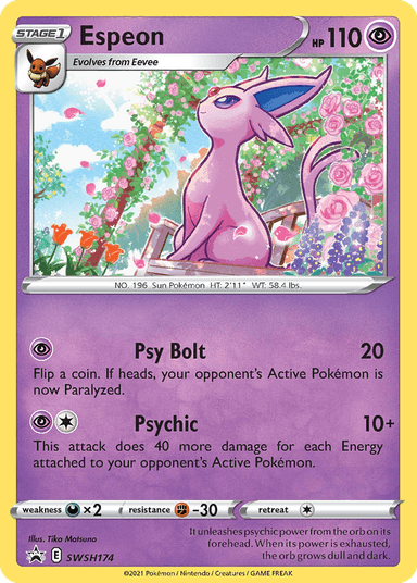 Carta Espeon SWSH174/307 do set SWSH Black Star Promos — Pokémon TCG | Bynx
