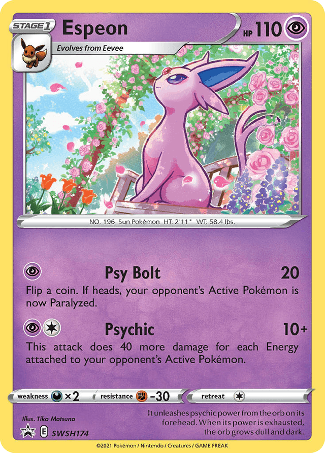 Carta Espeon SWSH174/307 do set SWSH Black Star Promos — Pokémon TCG | Bynx