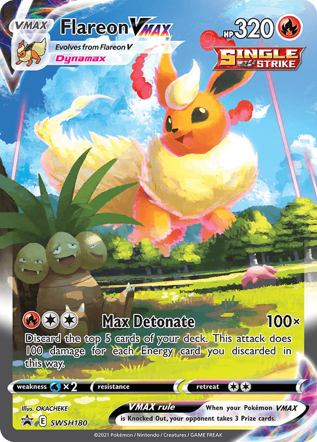 Carta Flareon VMAX SWSH180/307 do set SWSH Black Star Promos — Pokémon TCG | Bynx