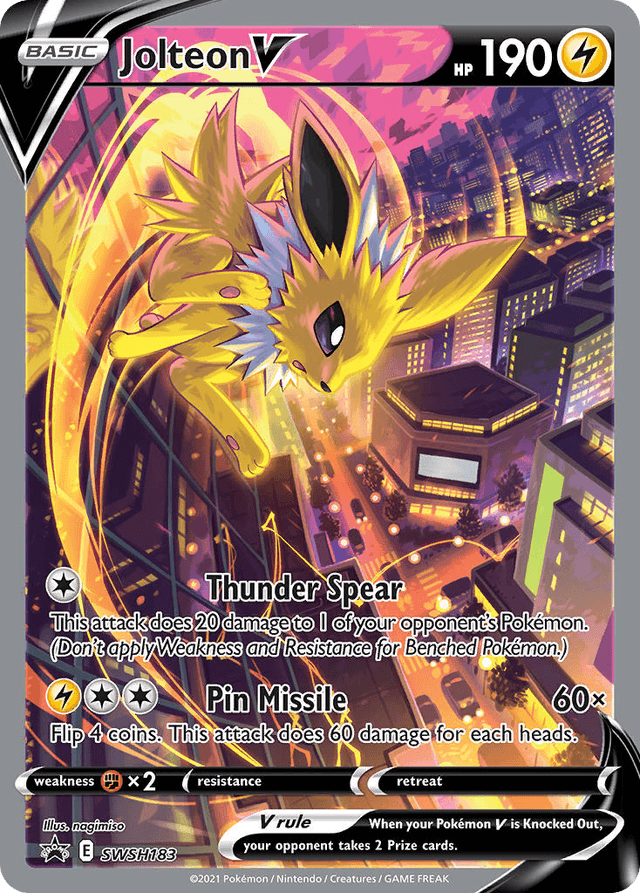 Carta Jolteon V SWSH183/307 do set SWSH Black Star Promos — Pokémon TCG | Bynx