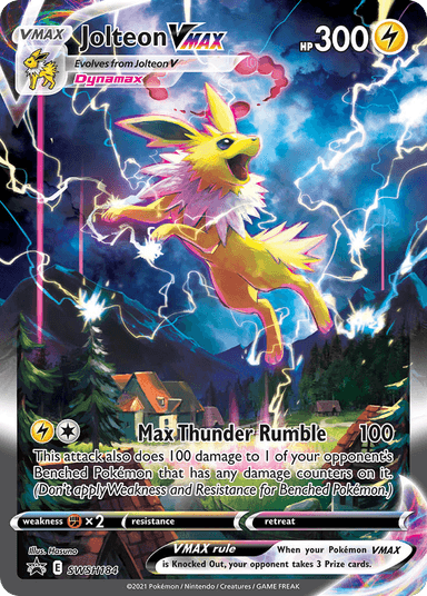 Carta Jolteon VMAX SWSH184/307 do set SWSH Black Star Promos — Pokémon TCG | Bynx