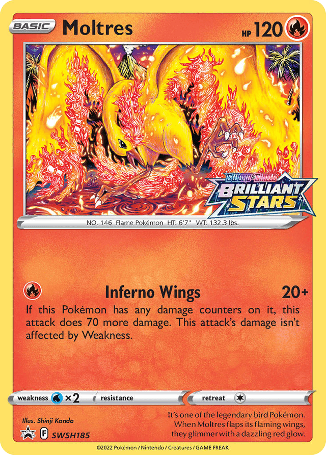 Carta Moltres SWSH185/307 do set SWSH Black Star Promos — Pokémon TCG | Bynx